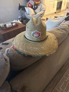 Hemlock Hat Co. Signature Straw Lifeguard Hat Panther Underbrim